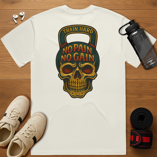 Skull No Pain No Gain - Relaxed Fit T-Shirt