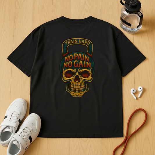 Skull No Pain No Gain - Unisex Oversized