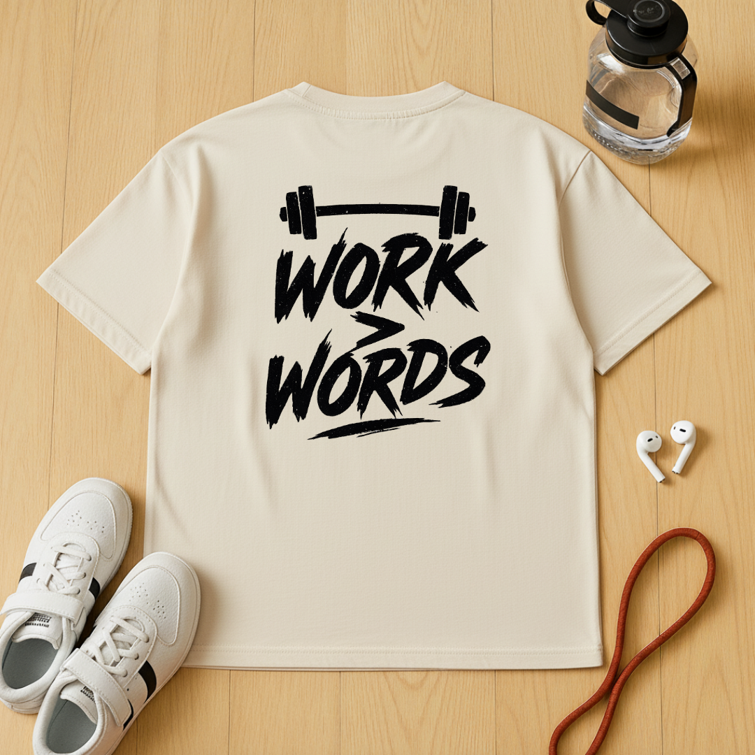 Work > Words - Unisex Oversized